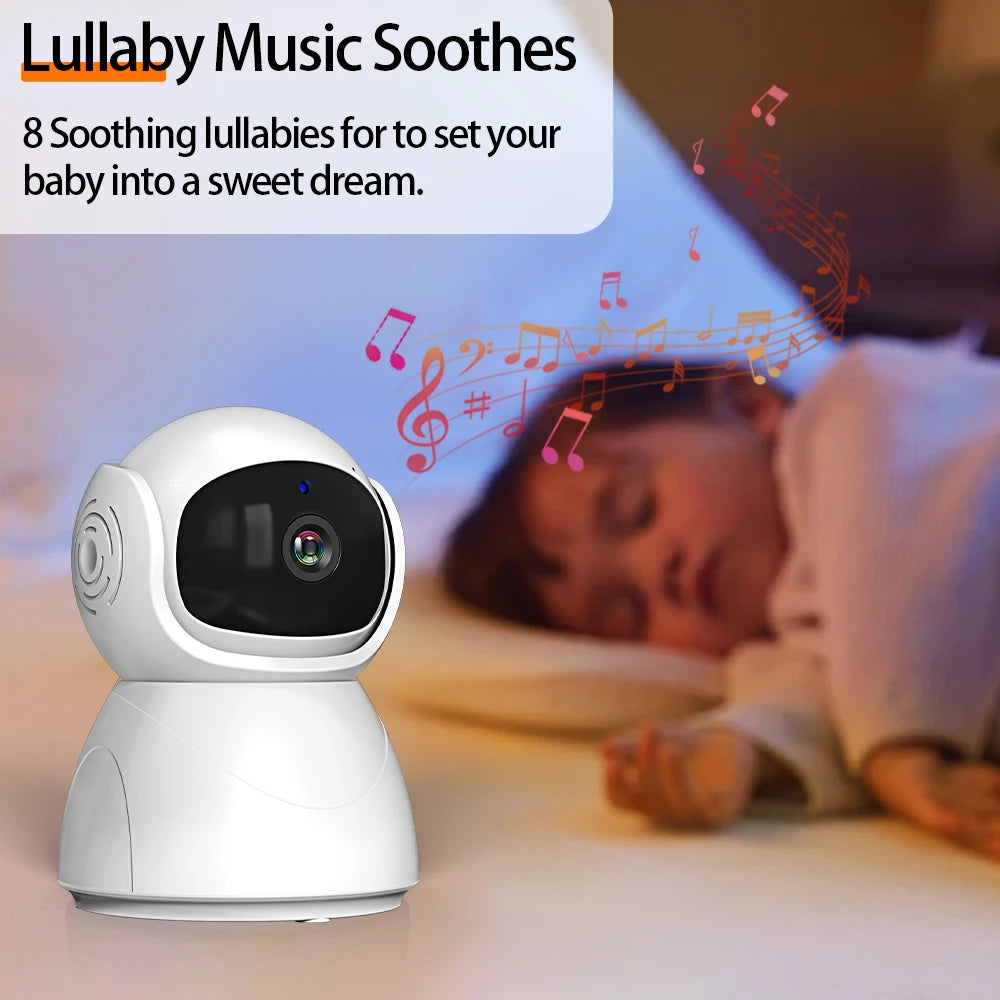 5.0 Inch Electronic Baby Monitor With Pan-Tilt-Zoom Camera Battery IPS Screen Wireless Babysitter Video Audio Lullaby Baby Nanny