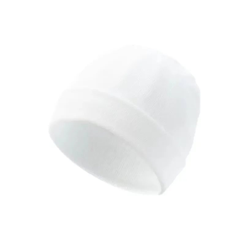 Unisex 0-3 Months Newborn Boy Girl Hats 100% Cotton Soft Bonnet Caps Solid Color Kids Beanie Felt Cap Baby Accessories