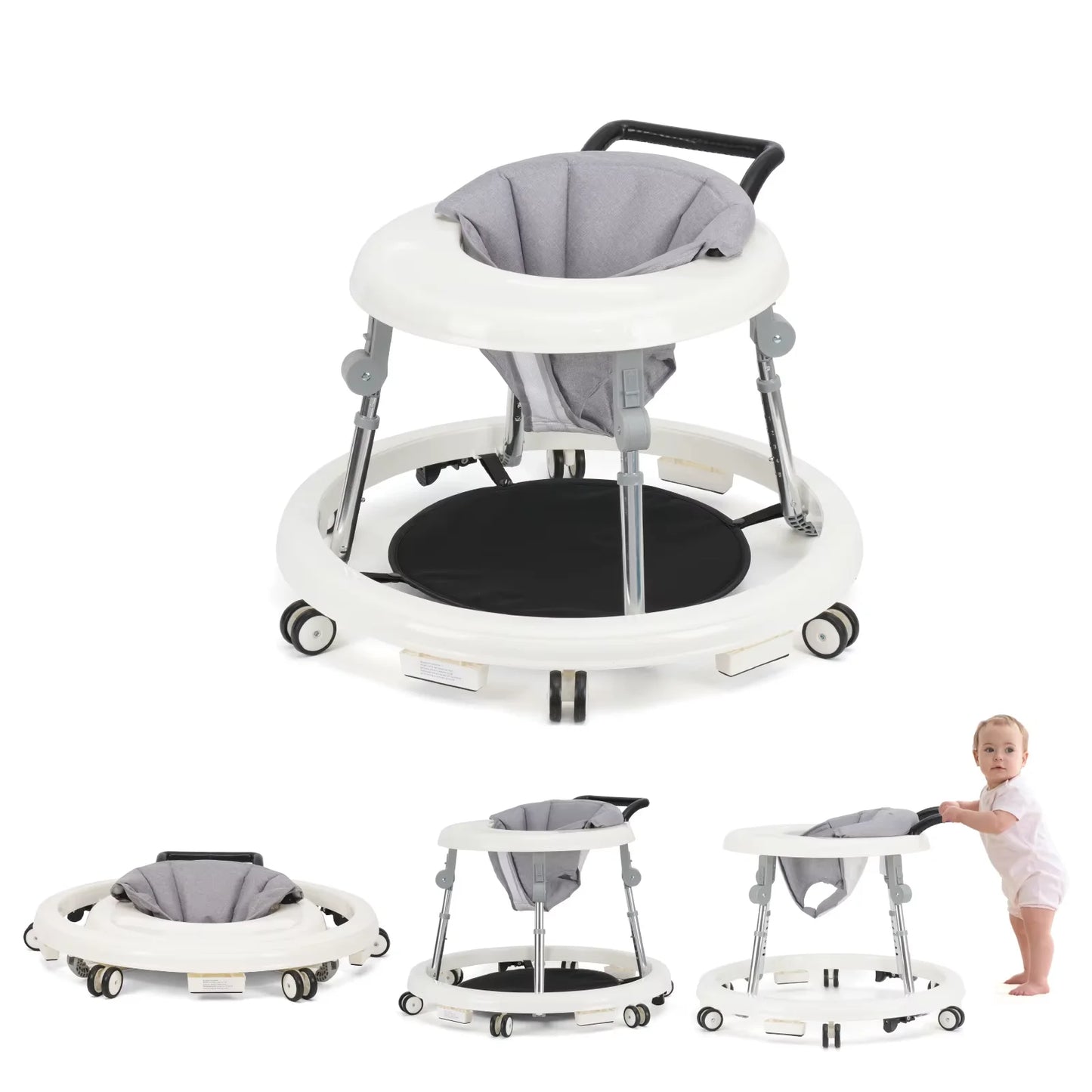 Baby Walker Foldable Baby Walker Baby Anti-Rollover Walker Multifunctional Baby Walker Portable Infant Walker for Boy Grils Gift