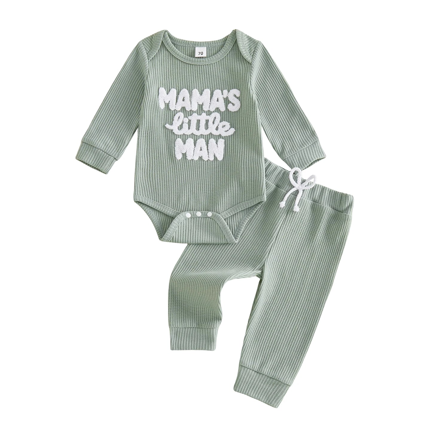 Cute Toddler Boys Autumn Ensemble Stylish Alphabet Stitched Long Sleeve Crew Neck Romper and Trousers Matching Set
