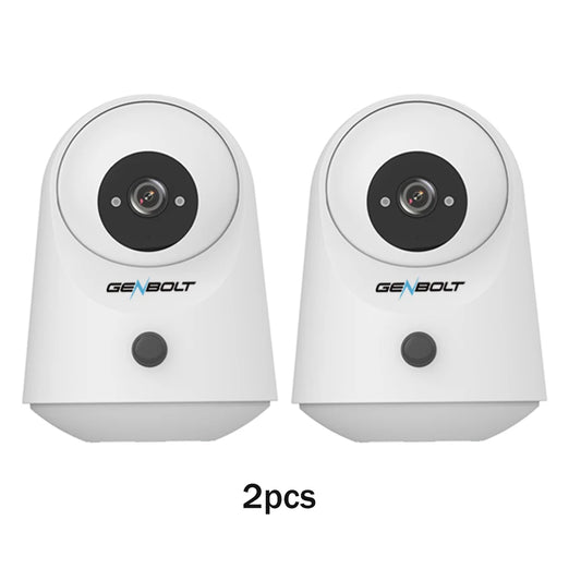 GENBOLT 5000mAh Battery 2K Security Camera, WiFi Indoor Pan Tilt PIR Motion Detection, for Home Baby Nanny Pet Monitoring