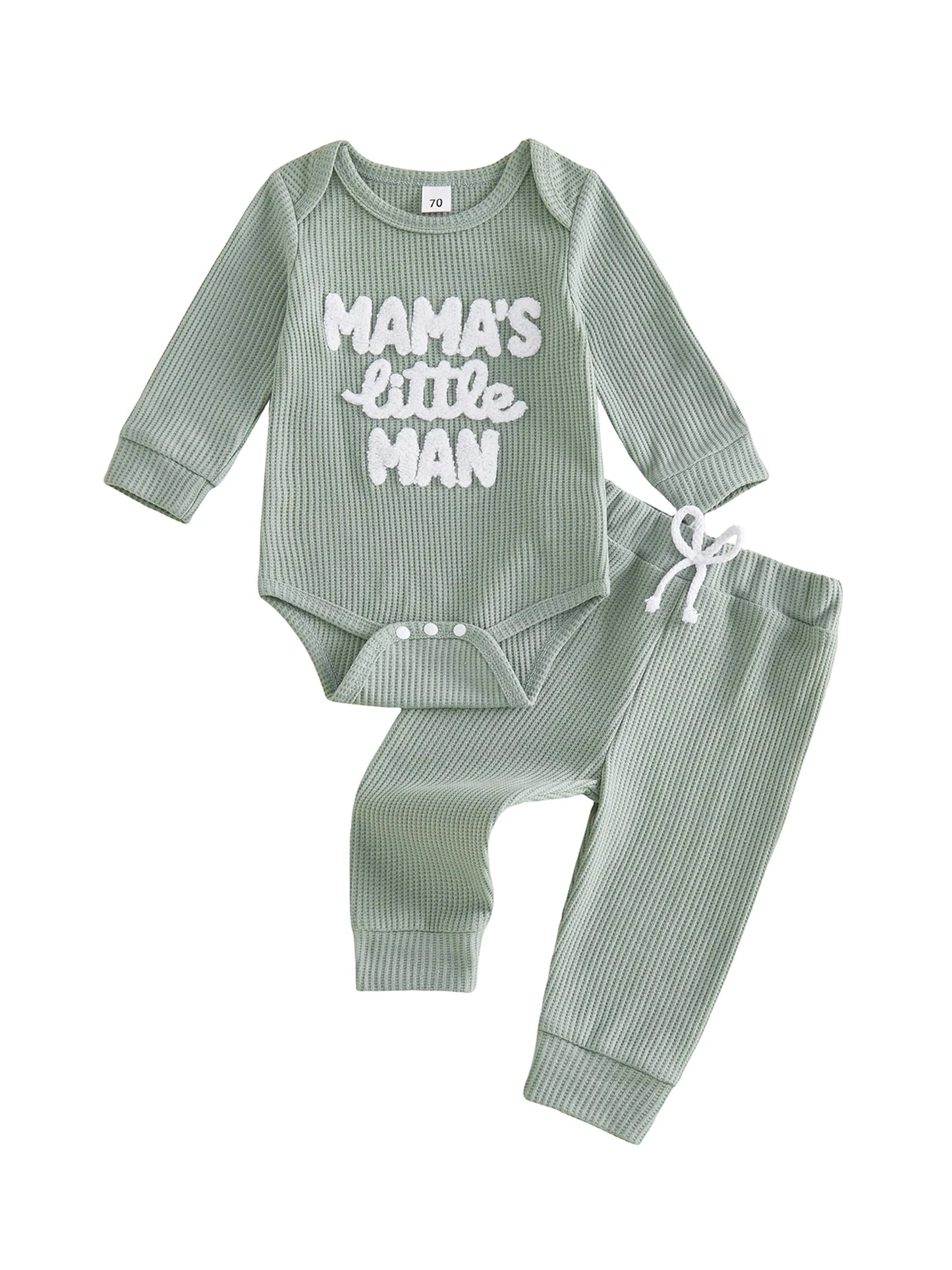 Cute Toddler Boys Autumn Ensemble Stylish Alphabet Stitched Long Sleeve Crew Neck Romper and Trousers Matching Set