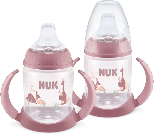 2-Pack Spill-Proof Soft Straw Sippy Cup with Handles, 5 oz. Leak-Proof Design for Easy Learning