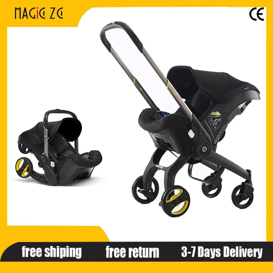 Compact Baby Stroller 2-in-1 Foldable Portable Pram with Car Seat Lightweight Buggy New Model Travel Carriage Bestselling