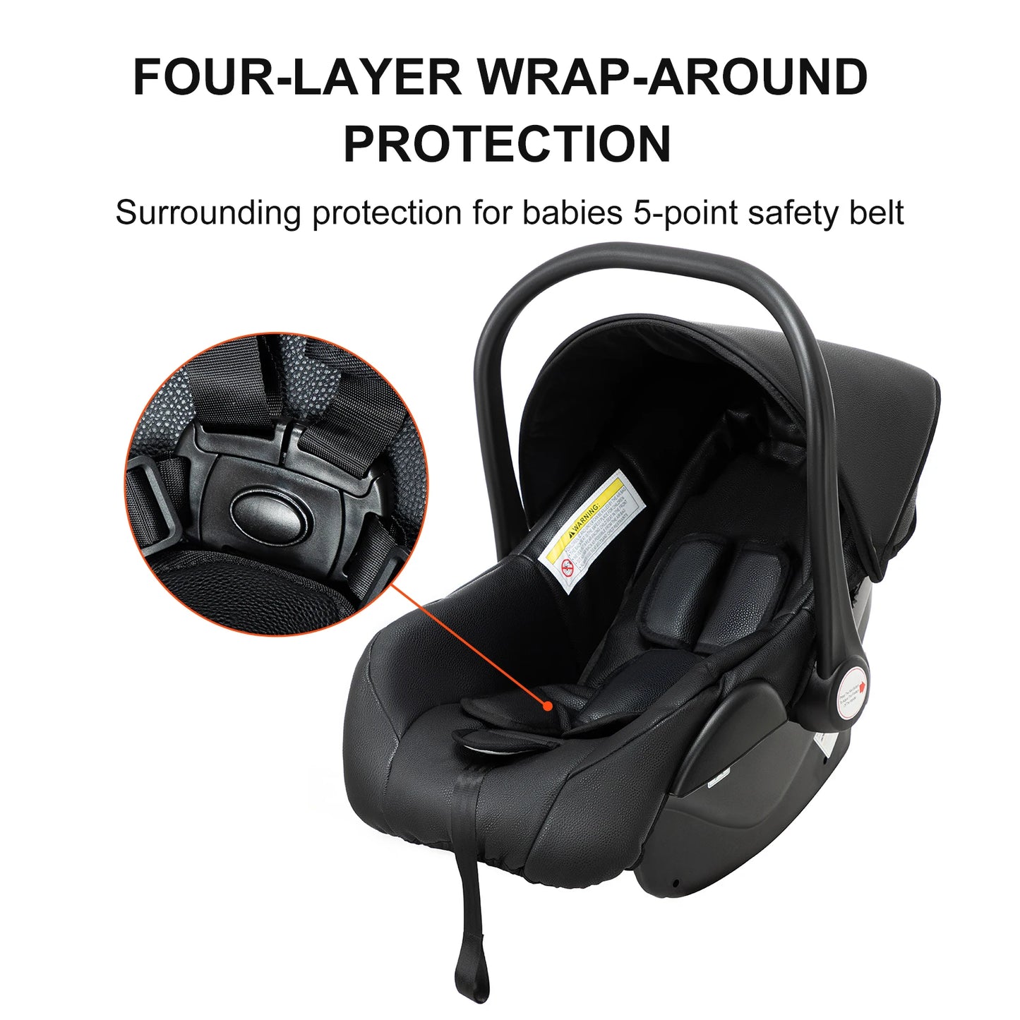 Baby Car Seat with Safe ISOFIX Base ISOFIX connector base Baby Seats Easy - to - install Portable Newborn Infant Kid Stable Mom