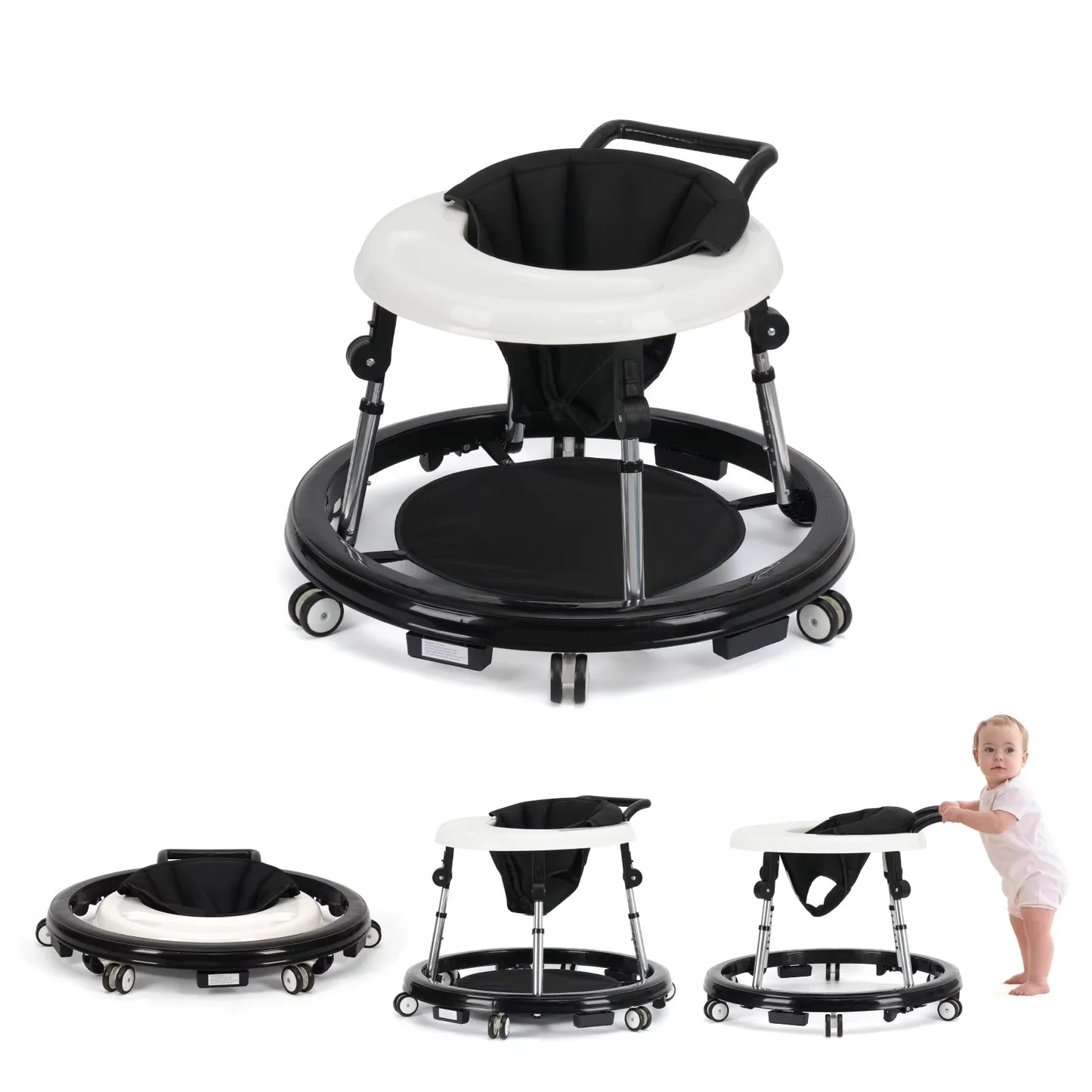 Baby Walker Foldable Baby Walker Baby Anti-Rollover Walker Multifunctional Baby Walker Portable Infant Walker for Boy Grils Gift