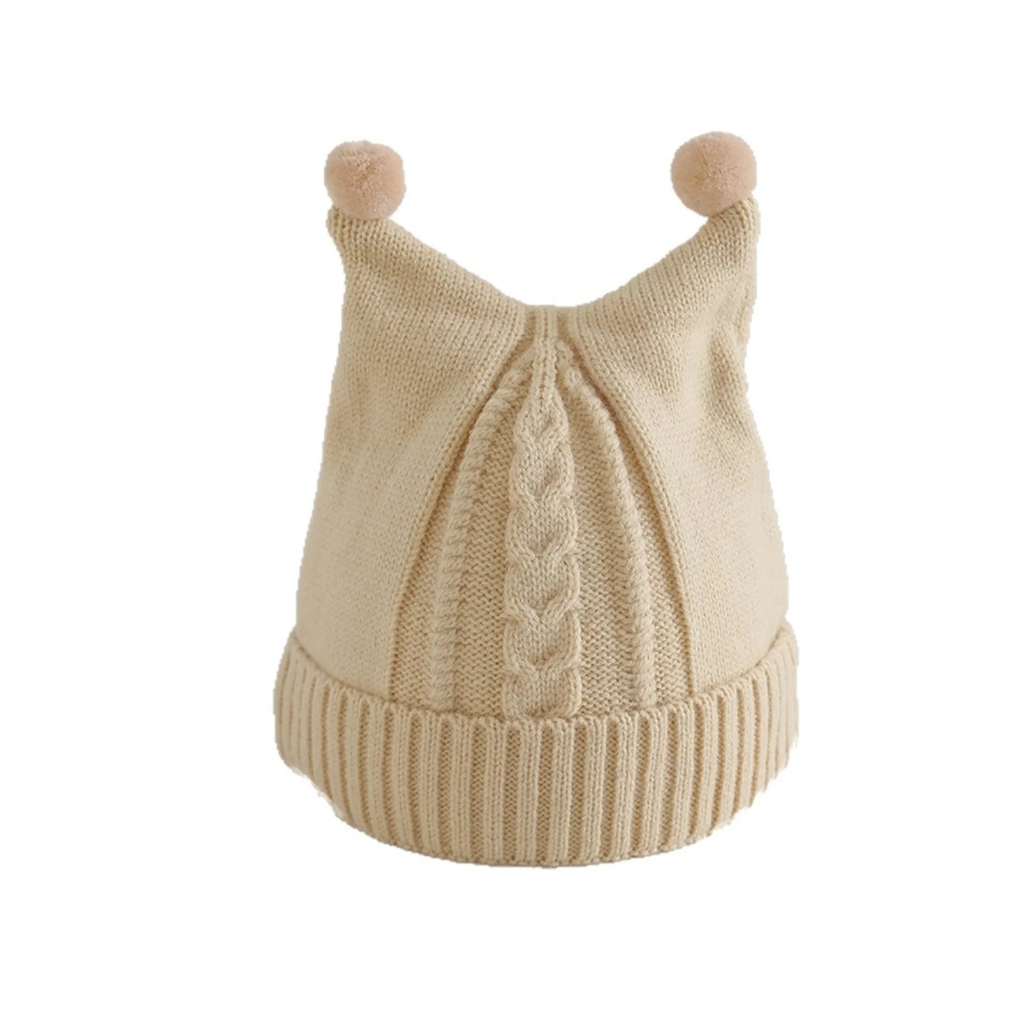 Children s Winter Knit Beanie with Adorable Animal Ears Cozy and Thick Warm Hat for Cold Weather Stylish Ear Protection Hat
