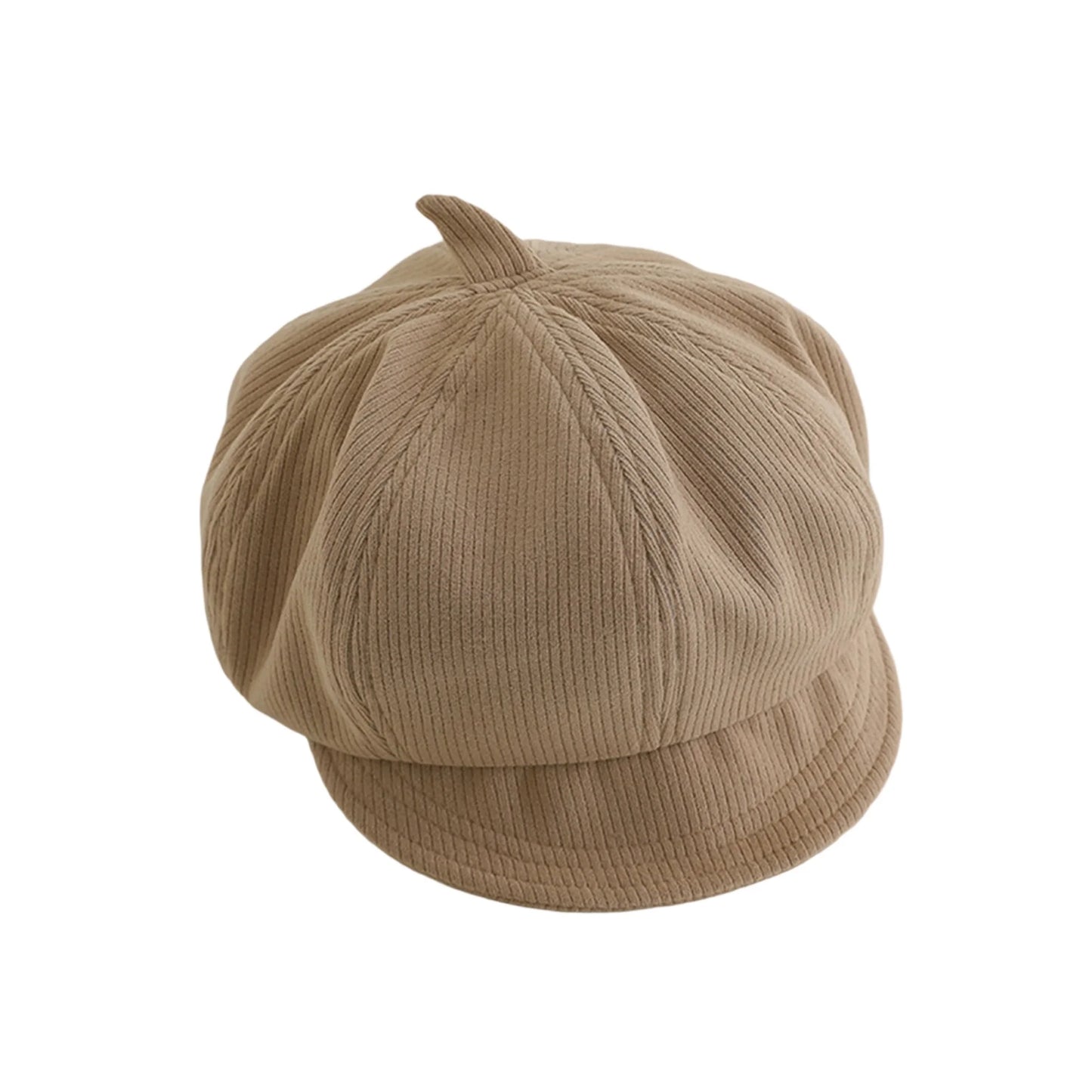 Children s Newsboy Hat Retro Style Solid Color Eight-Sided Painter Cap with Visor Beret for Boys and Girls