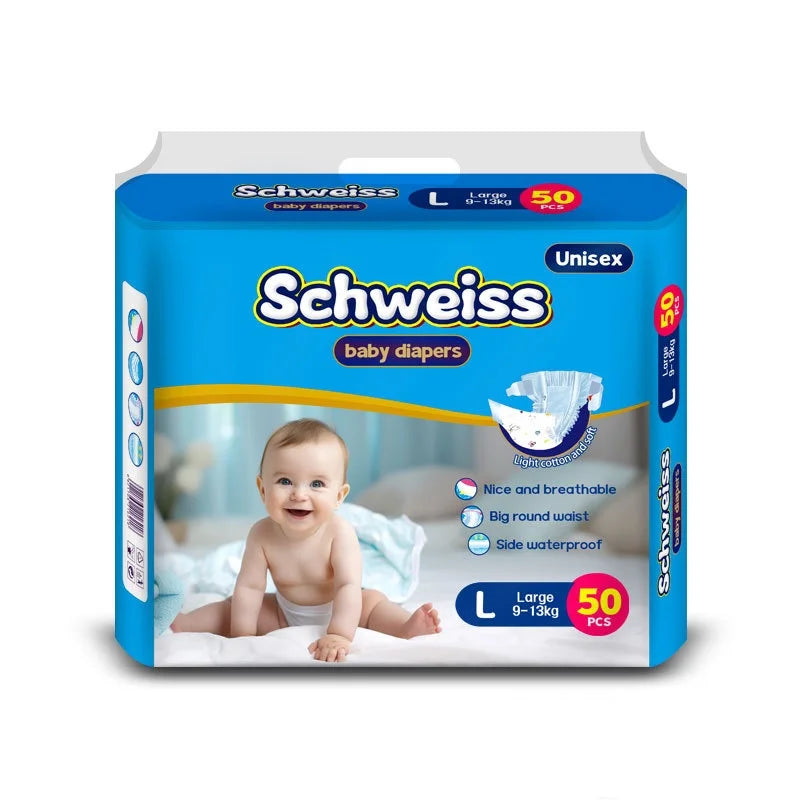 50pcs/1pack Diaper Newborn Infant Baby Cloth Diapers for Newborns Ultra-Thin Breathable Baby Panties Diapers Diaper Bag Fralda