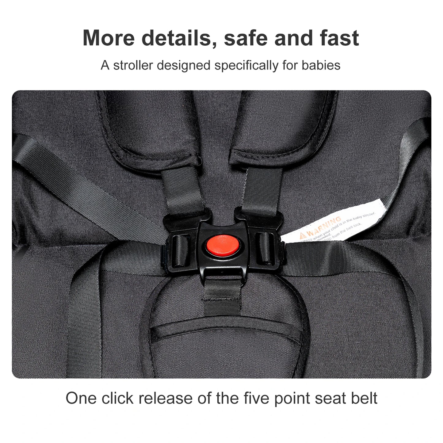 Portable Stroller 2 in 1 Two Way Push with Awning Stroller High View Pram Quick Fold Carriage Baby Travel Newborn Pushchair