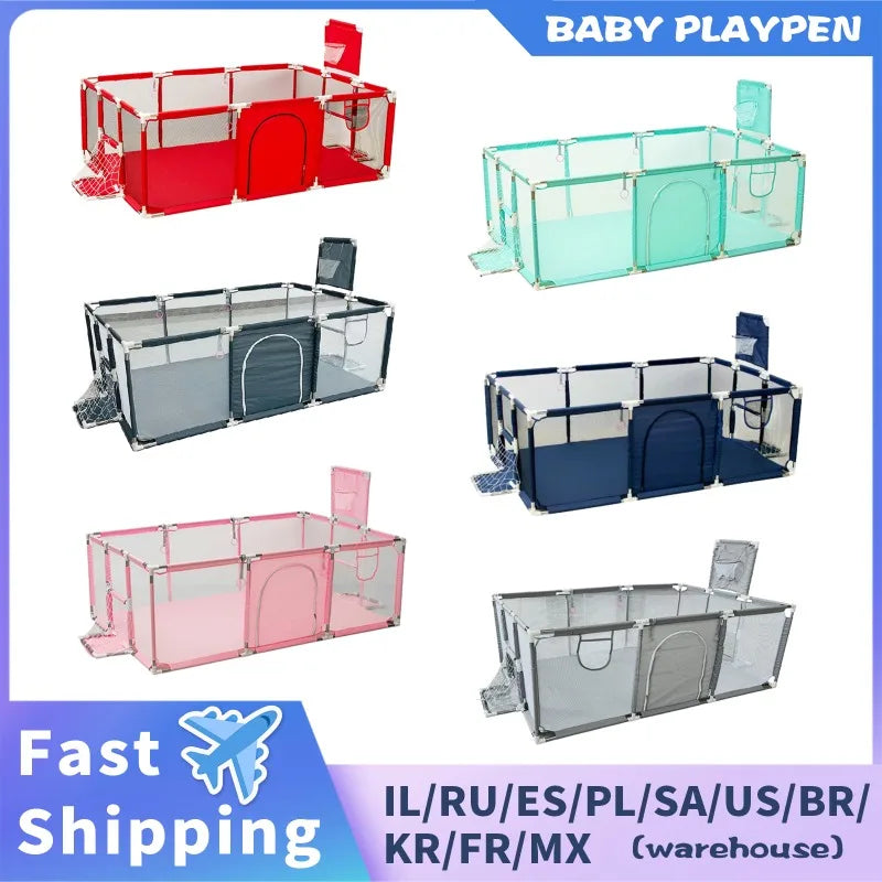 Playpens for Baby Indoor Baby Playground Kids Balls Pool Activity Fence Baby Game Corrals Children's Playpen Safety Corralitos