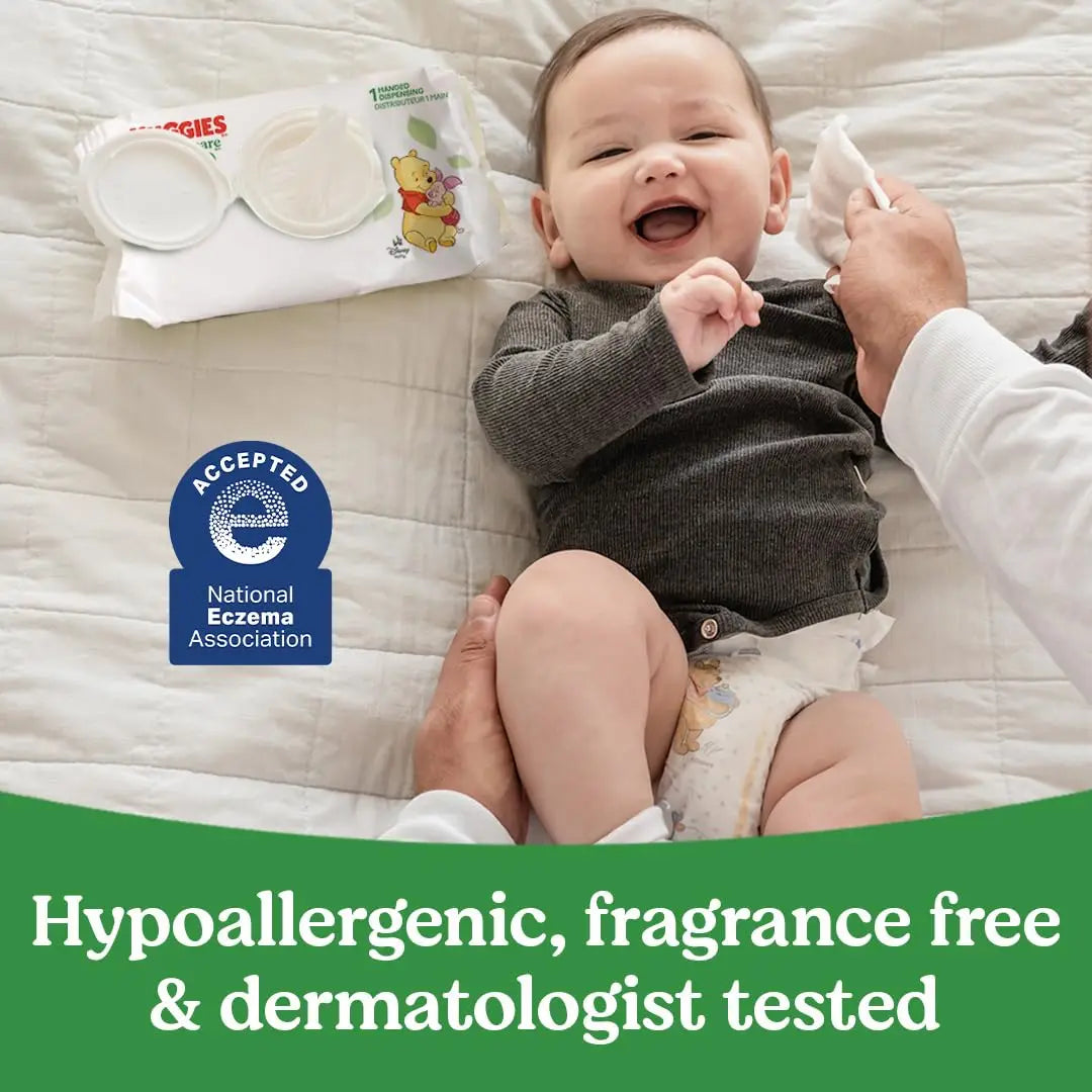 Gentle Baby Wipes, Hypoallergenic & Fragrance-Free, 3 Packs (624 Wipes Total), pH Balanced for Sensitive Skin