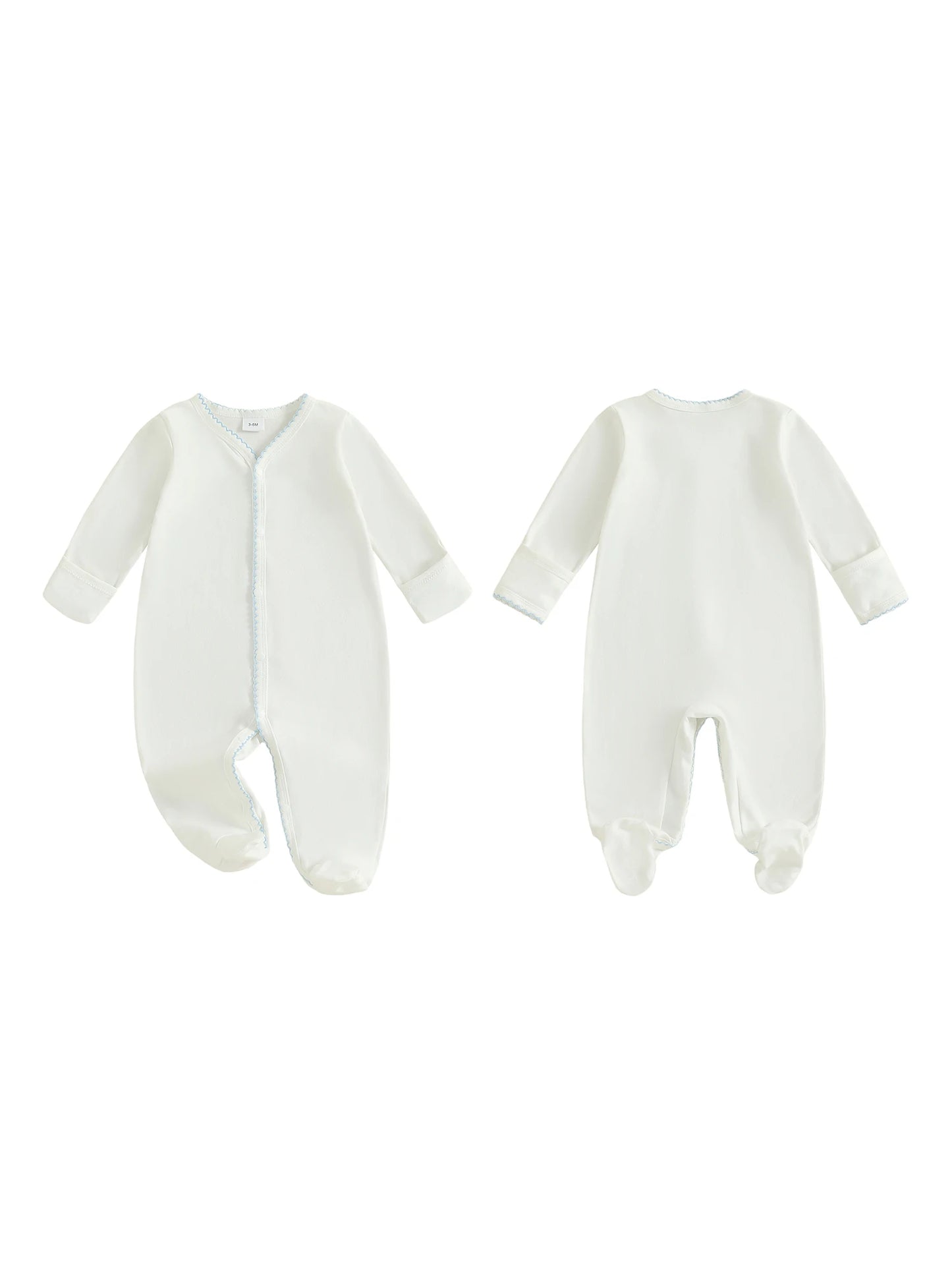 Infant Cozy  with Ribbed Cuffs and Snap Closure Soft Cotton Blend Toddler Sleepsuit Adorable Pajama Set