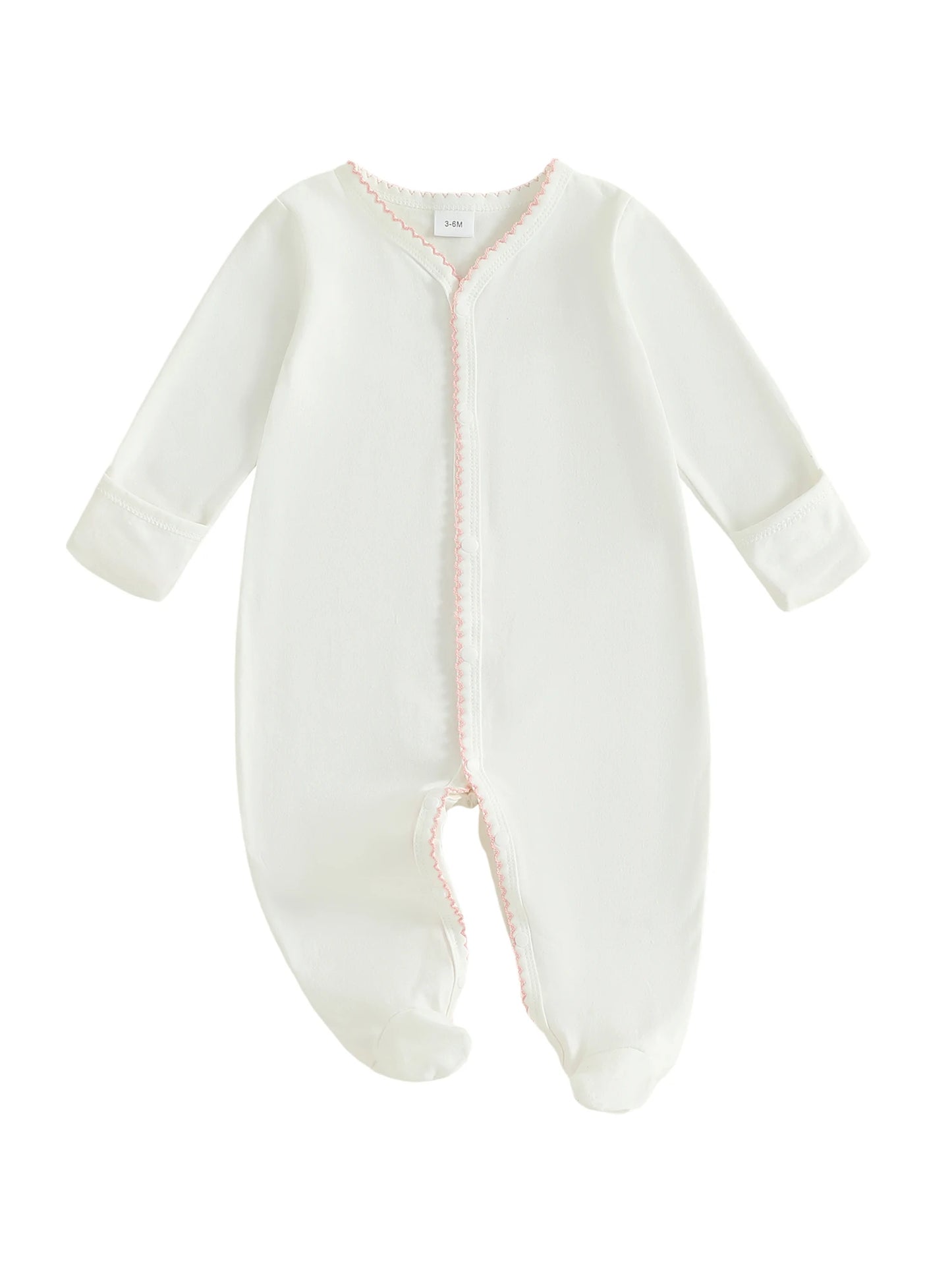 Infant Cozy  with Ribbed Cuffs and Snap Closure Soft Cotton Blend Toddler Sleepsuit Adorable Pajama Set