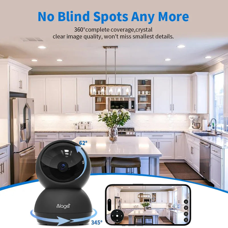 3MP WiFi Camera Smart Home Indoor Wireless IP Surveillance Camera AI Detect Automatic Tracking Security Baby Monitor