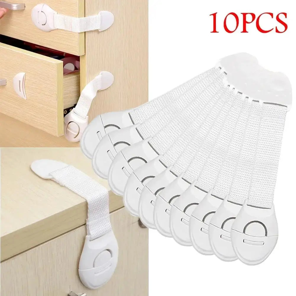 10pcs Child Safety Cabinet Locks - Baby Proof Drawer Plastic Security Protector for Kids, Childproof Home Safety Accessories2028