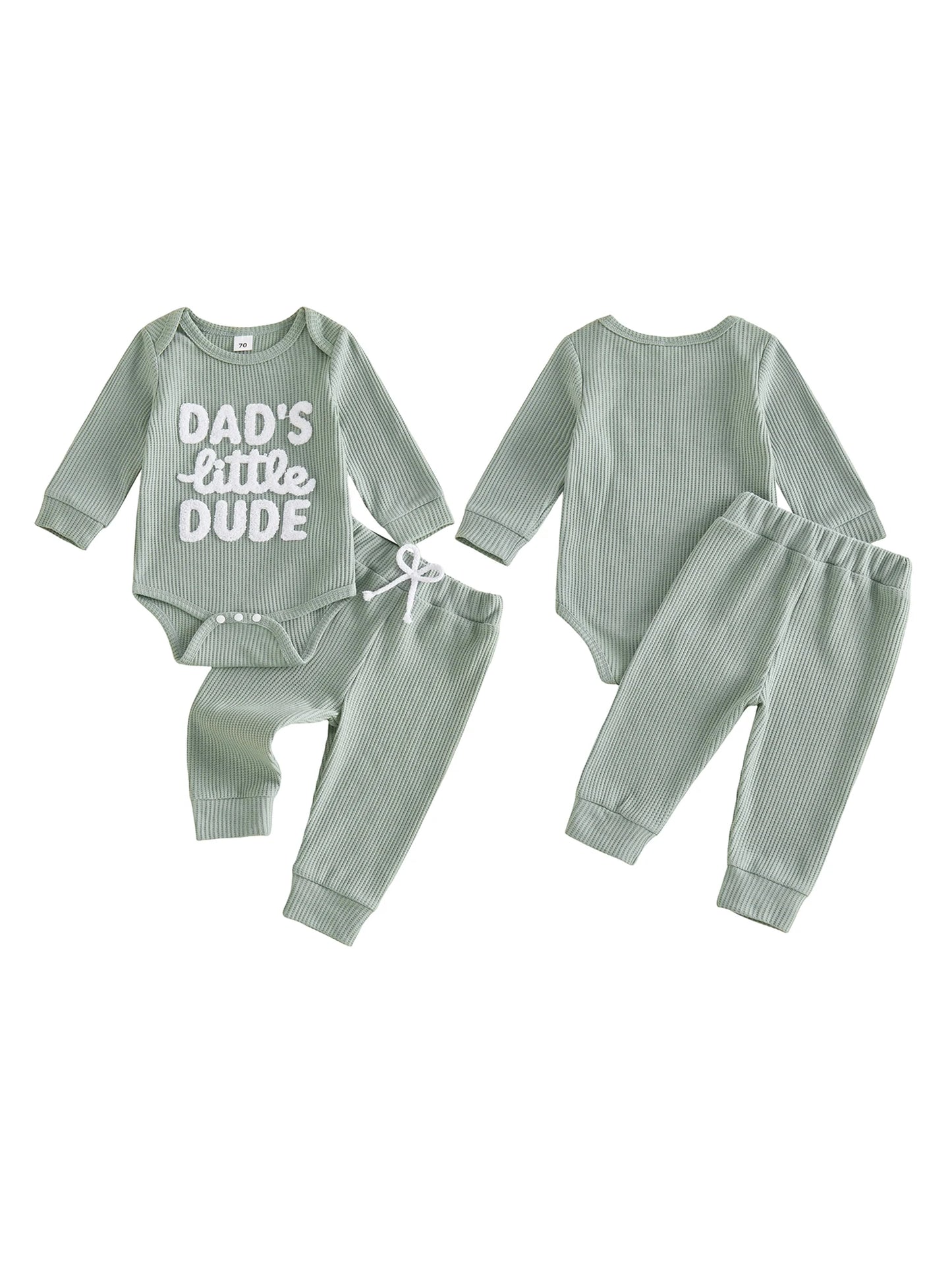 Cute Toddler Boys Autumn Ensemble Stylish Alphabet Stitched Long Sleeve Crew Neck Romper and Trousers Matching Set