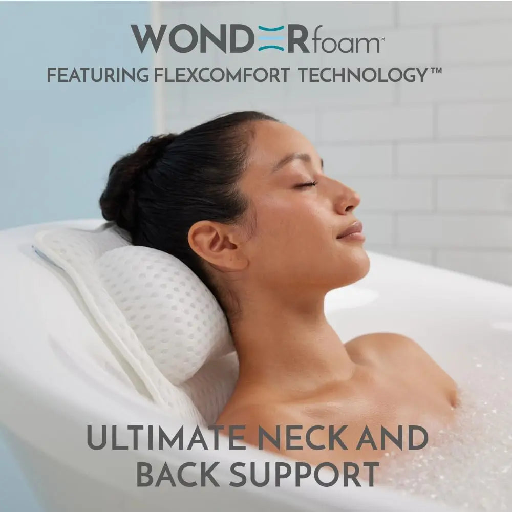 Practical Slip Bath Pillow with Suction Cups Tub Neck Back Support Headrest Pillows Thickened Home Cushion Accersory
