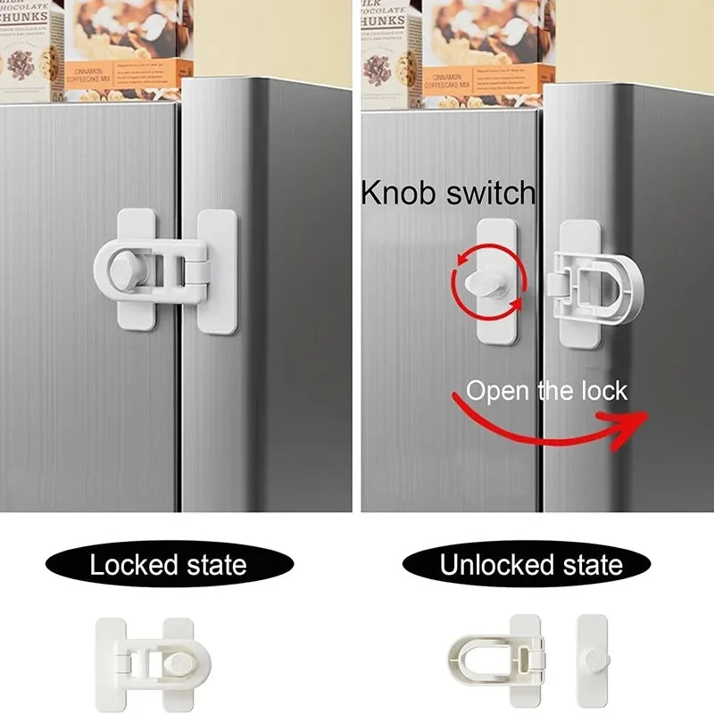 Fridge Child Lock Freezer Locks for Refrigerator Doors Oven Child Safety Lock Oven Baby Proofing Refrigerator Door Safety Locks