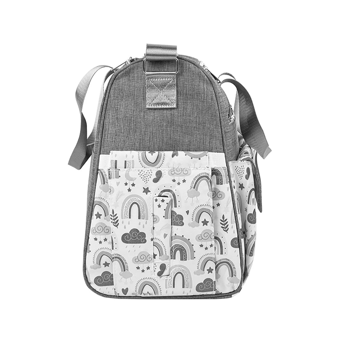 New Fashionable Cloud-Printed Single-Shoulder Mommy Bag; Multi-Functional Large-Capacity Cross-Body Mother-And-Baby Bag; Portable Maternity Tote Diaper Bag for Outings