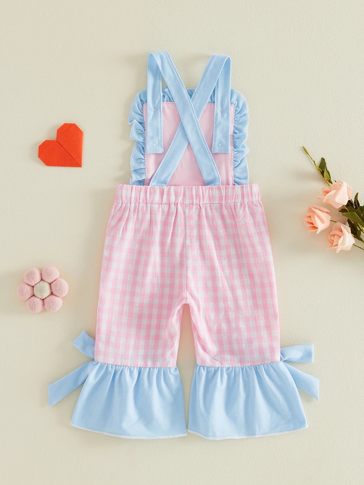 Adorable Infant Girls Sleeveless Romper with Cute Floral Embroidery and Bow Detail Perfect for Summer Outings and Playtime