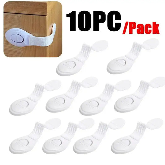 10pcs Child Safety Cabinet Locks - Baby Proof Drawer Plastic Security Protector for Kids, Childproof Home Safety Accessories2028