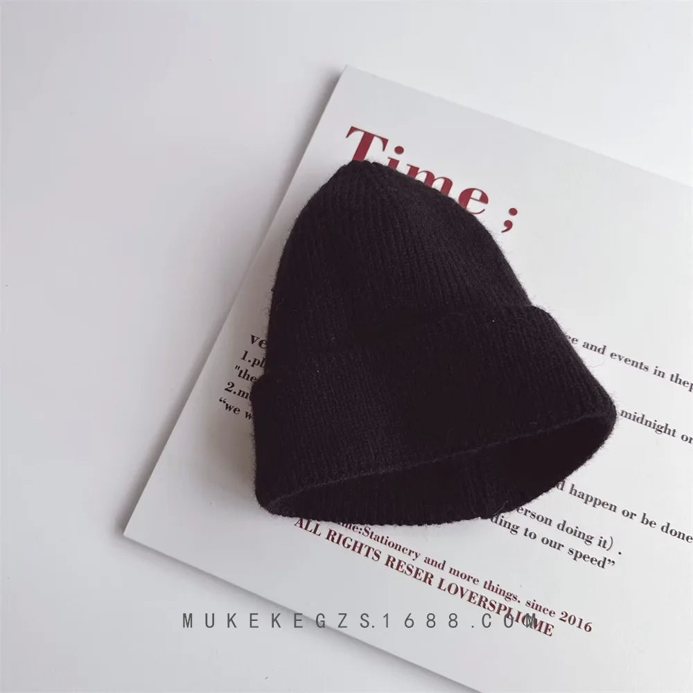 Kids Beanie Solid Color Knitted Baby Winter Hats For Children Warm Crochet Boys Girls Hat Toddler Cap Baby Bonnet Gorras Gorro