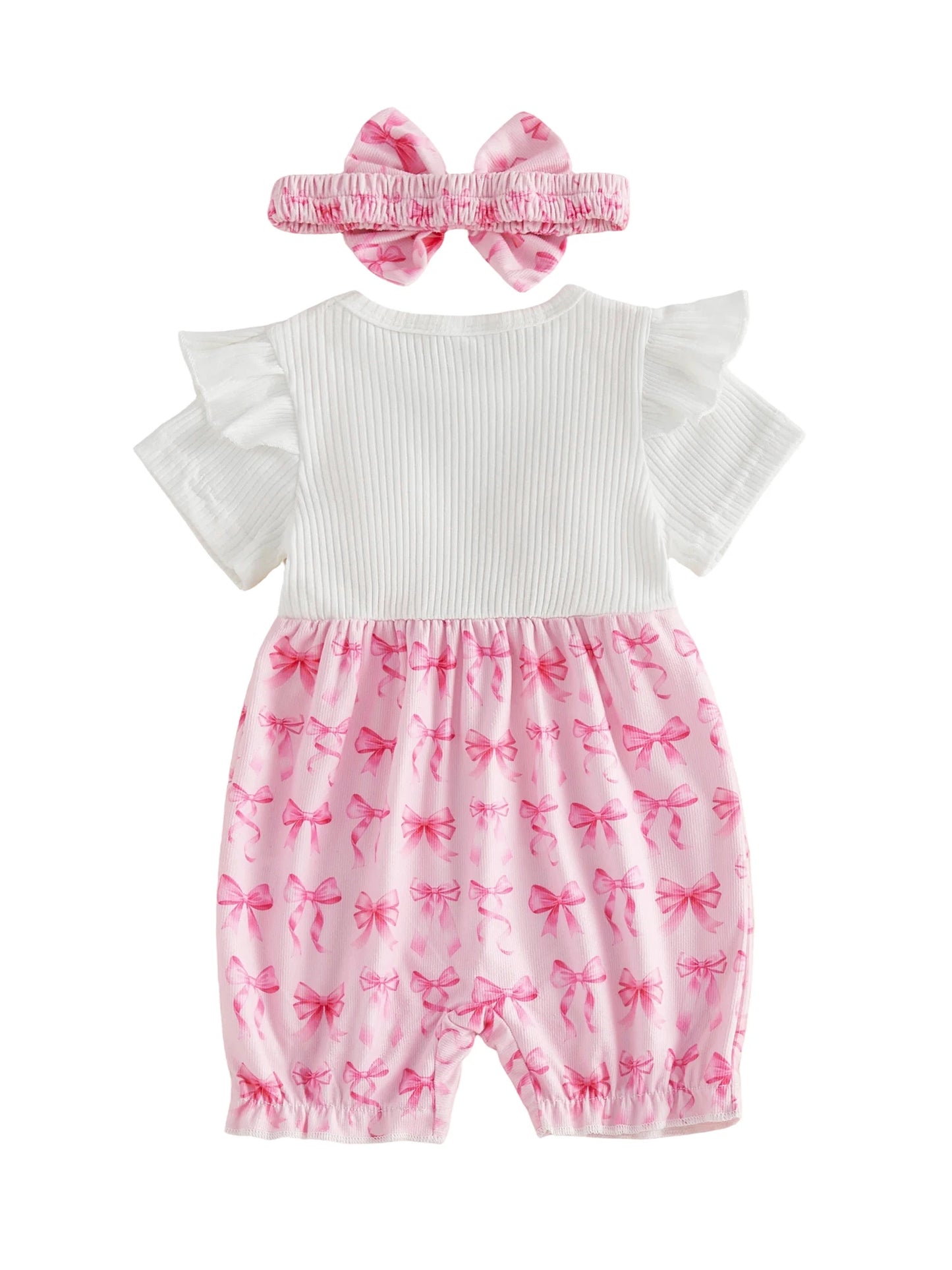 Cute Baby Girls 3 Piece Set Lovely Floral Print Long Sleeve Bodysuit Pants and Headband Outfit for Infants