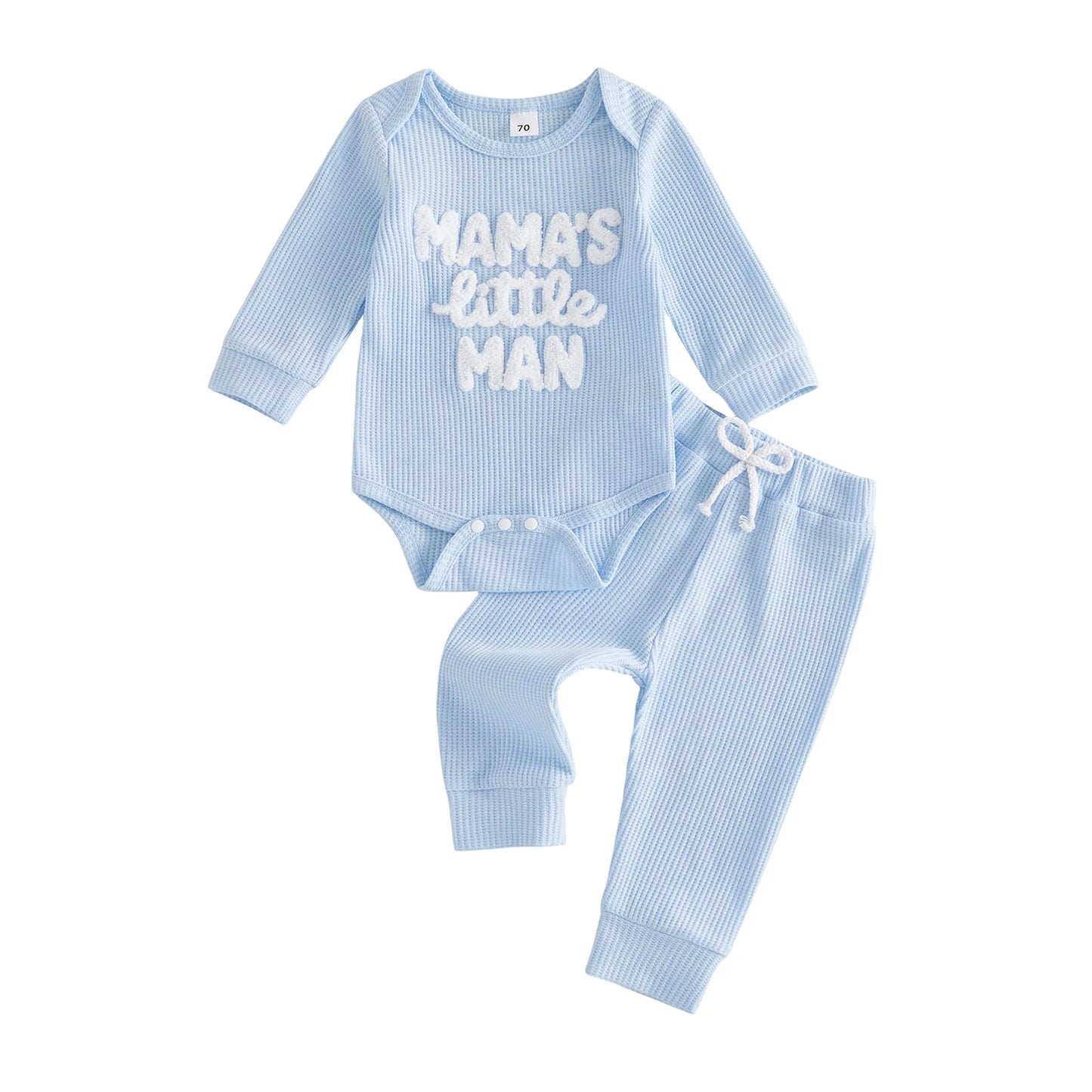 Cute Toddler Boys Autumn Ensemble Stylish Alphabet Stitched Long Sleeve Crew Neck Romper and Trousers Matching Set