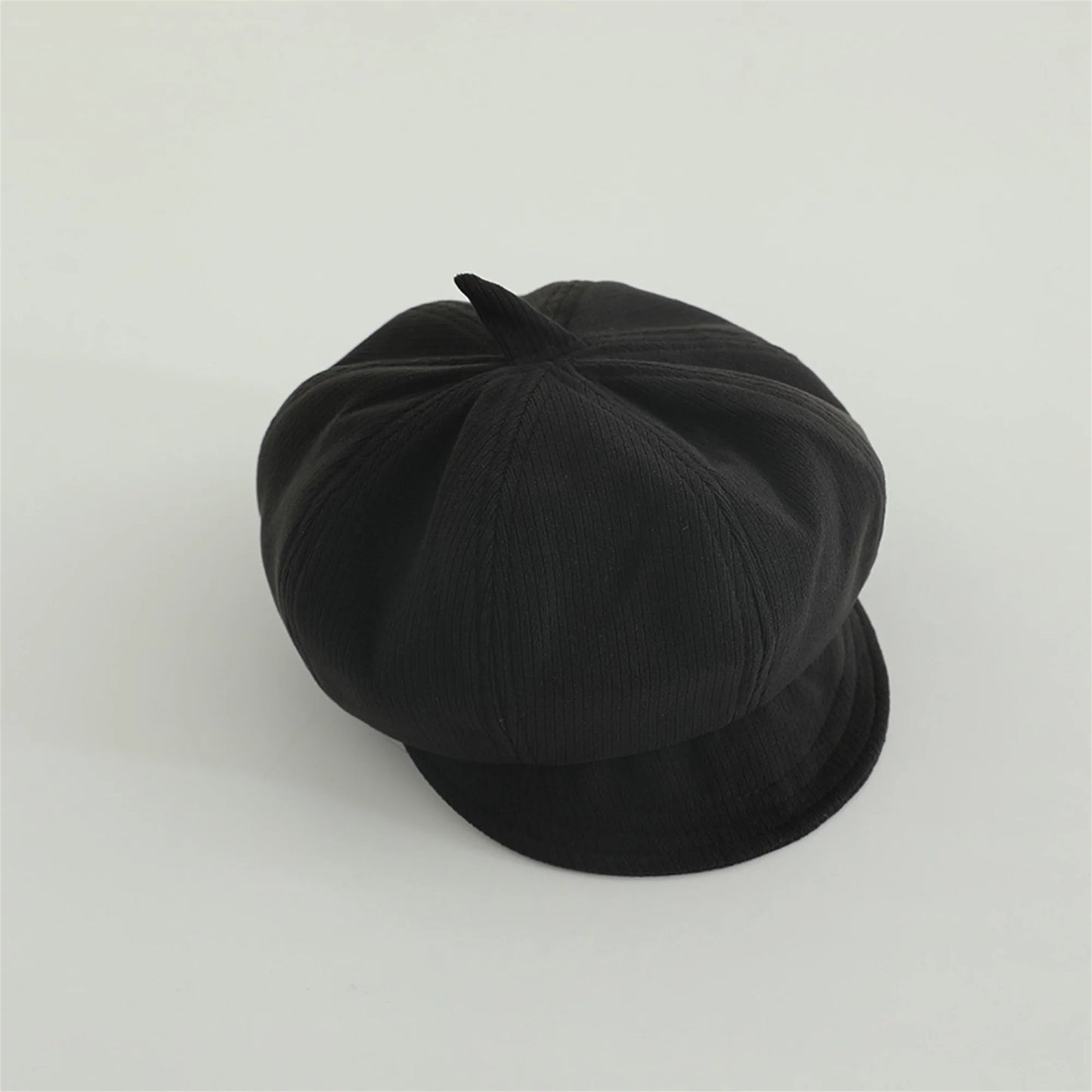 Children s Newsboy Hat Retro Style Solid Color Eight-Sided Painter Cap with Visor Beret for Boys and Girls