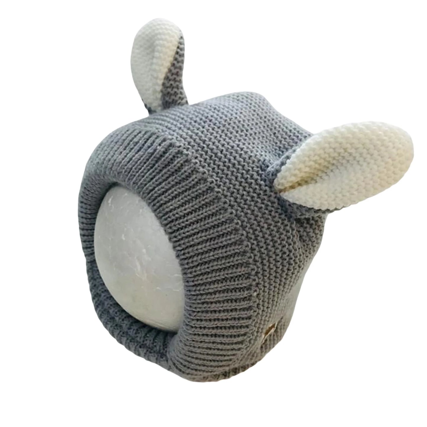 Adorable Winter Knit Hat with Fun Bear Ears Cozy Thickened Soft Hat Stylish Ear Protection Cap for Kids