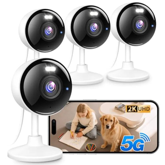 2K Cameras for Home Security, 5G and 2.4G WiFi Security Camera Indoor Outdoor for Baby Pet Dog Cat Nanny, 2-Way Audio, Color Ni