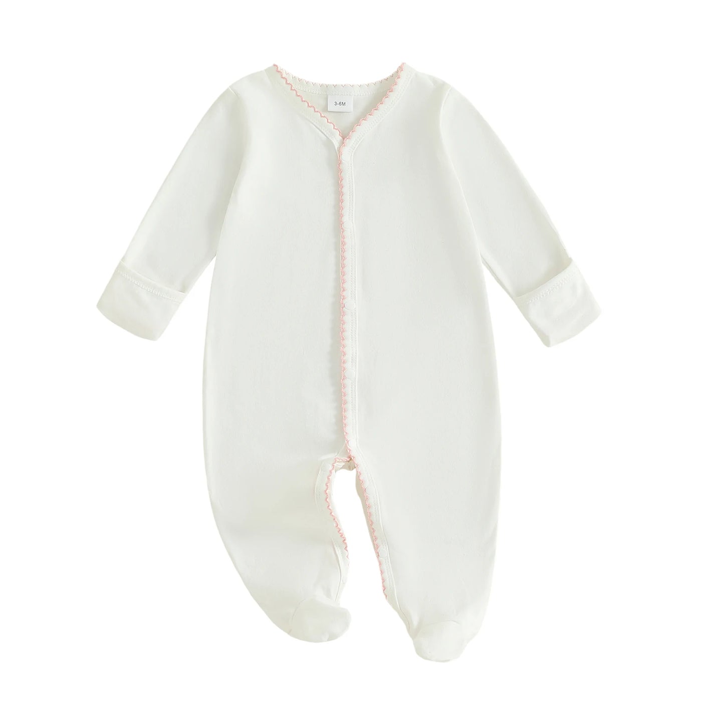 Infant Cozy  with Ribbed Cuffs and Snap Closure Soft Cotton Blend Toddler Sleepsuit Adorable Pajama Set