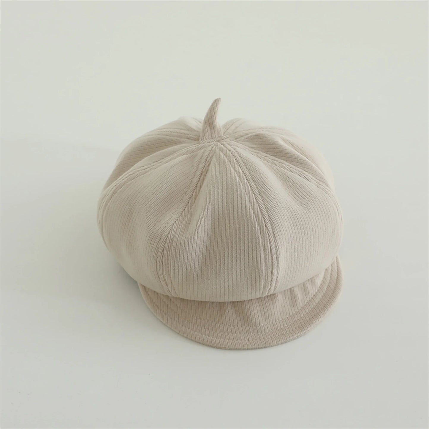 Children s Newsboy Hat Retro Style Solid Color Eight-Sided Painter Cap with Visor Beret for Boys and Girls