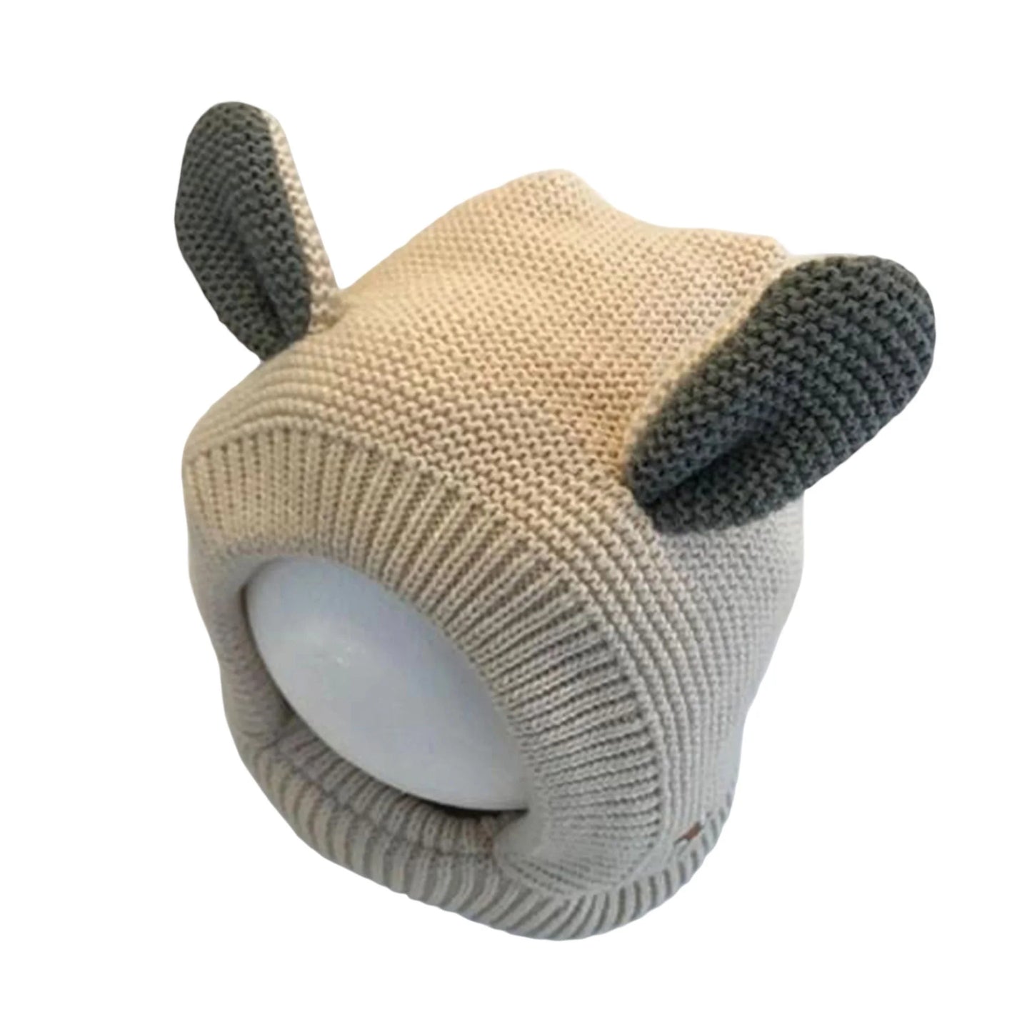 Adorable Winter Knit Hat with Fun Bear Ears Cozy Thickened Soft Hat Stylish Ear Protection Cap for Kids