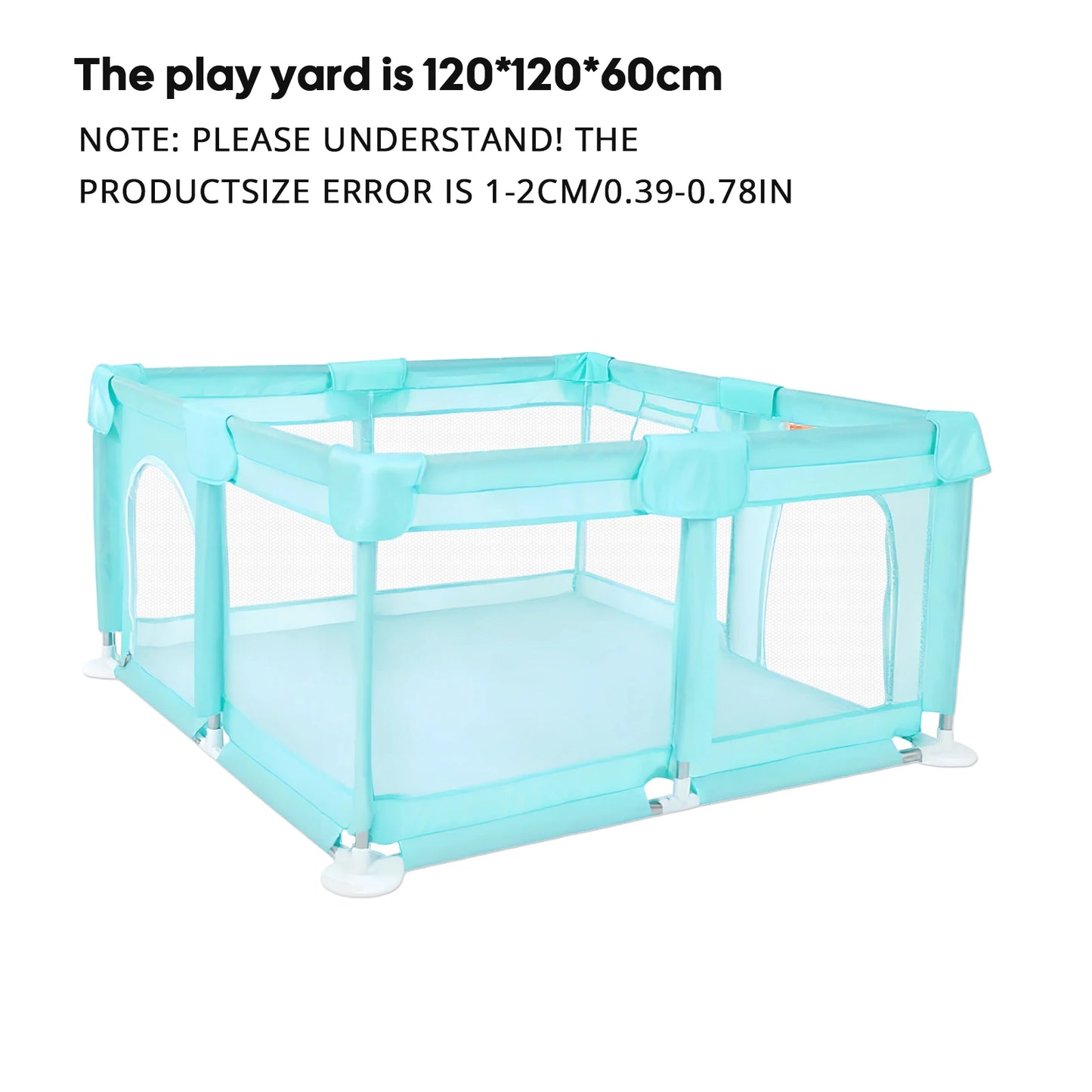 48"x48" Baby Playpen - Large Open-Floor Activity Center with Learning Fence | Indoor/Outdoor Play Yard with Breathable Mesh | Gray, Pink,Blue