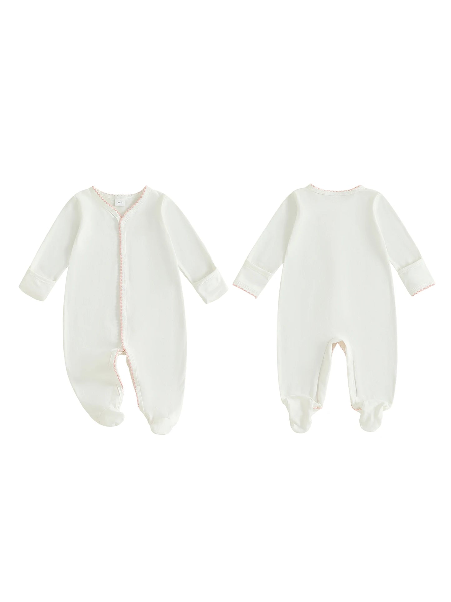 Infant Cozy  with Ribbed Cuffs and Snap Closure Soft Cotton Blend Toddler Sleepsuit Adorable Pajama Set