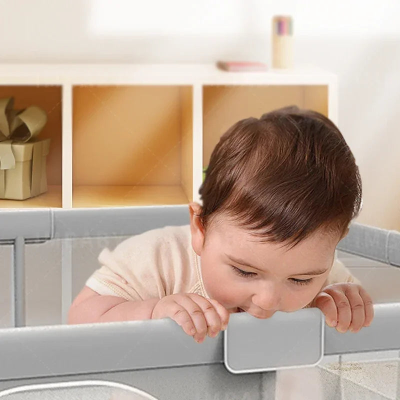 IMBABY Baby Playpen Gray Baby Activity Fence Large Baby Playground Safety Activities for Babies Games Park Playpen for Children