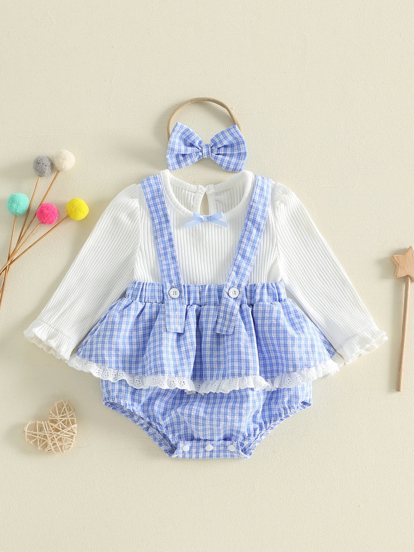 Cute Baby Girl 2 Piece Set Stylish Floral Print Ruffle Sleeve Top and Denim Shorts with Matching Headband Ensemble