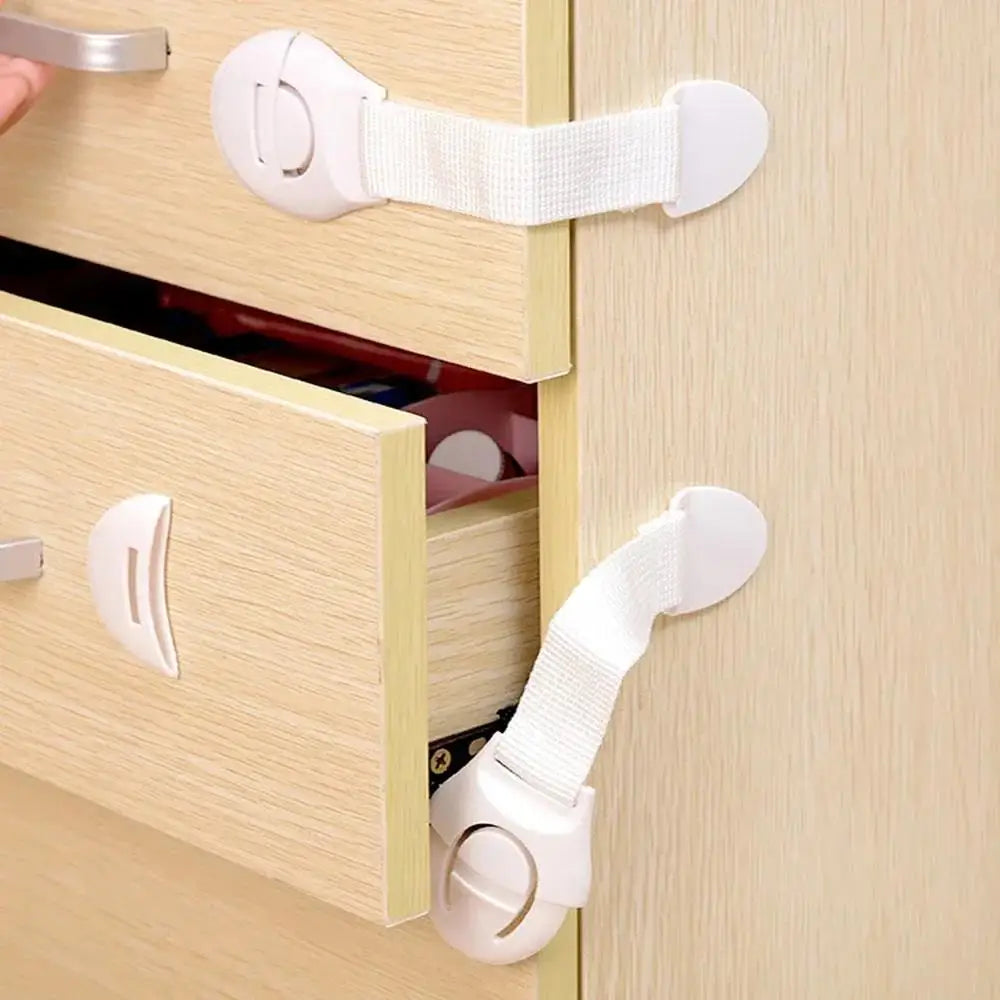 10pcs Child Safety Cabinet Locks - Baby Proof Drawer Plastic Security Protector for Kids, Childproof Home Safety Accessories2028