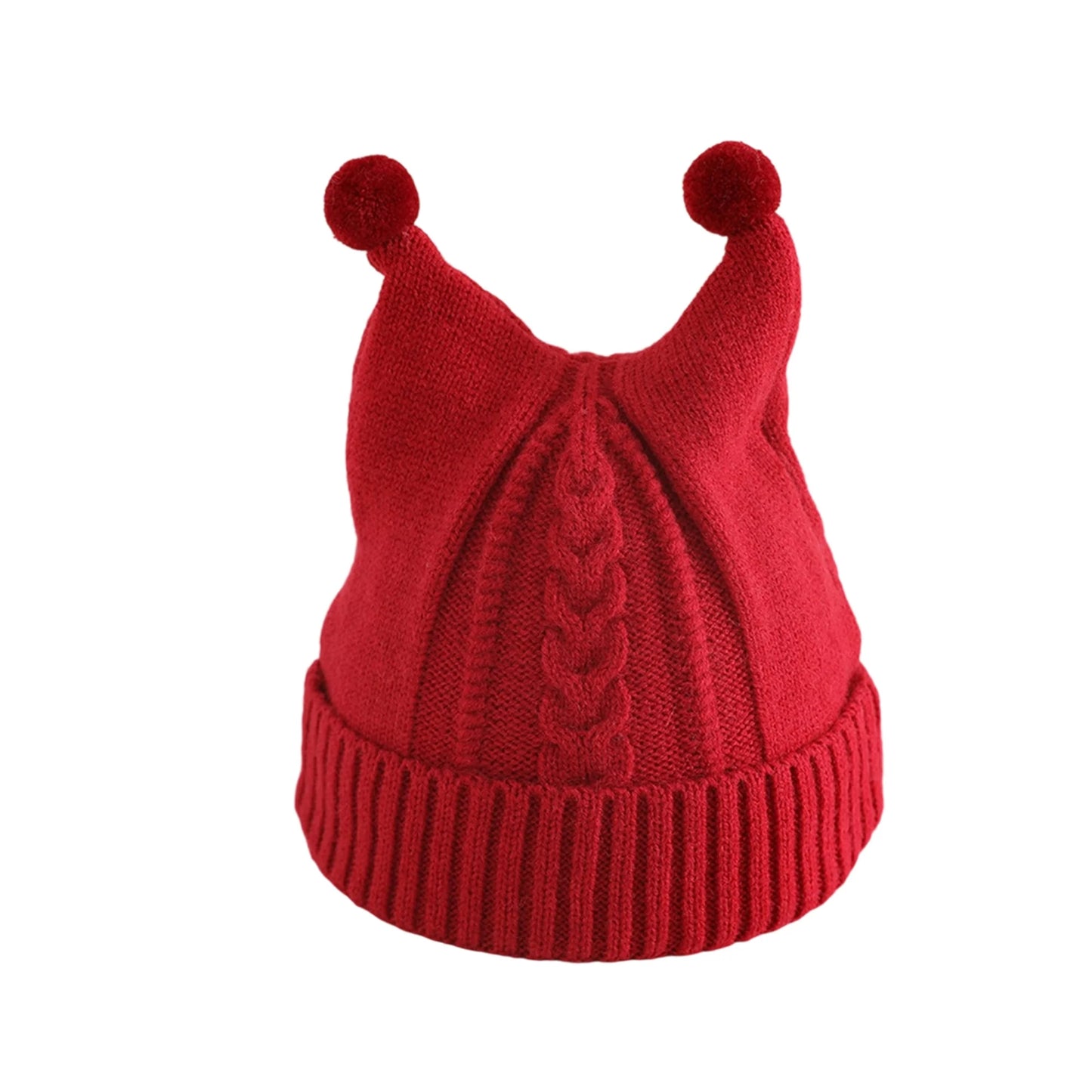 Children s Winter Knit Beanie with Adorable Animal Ears Cozy and Thick Warm Hat for Cold Weather Stylish Ear Protection Hat