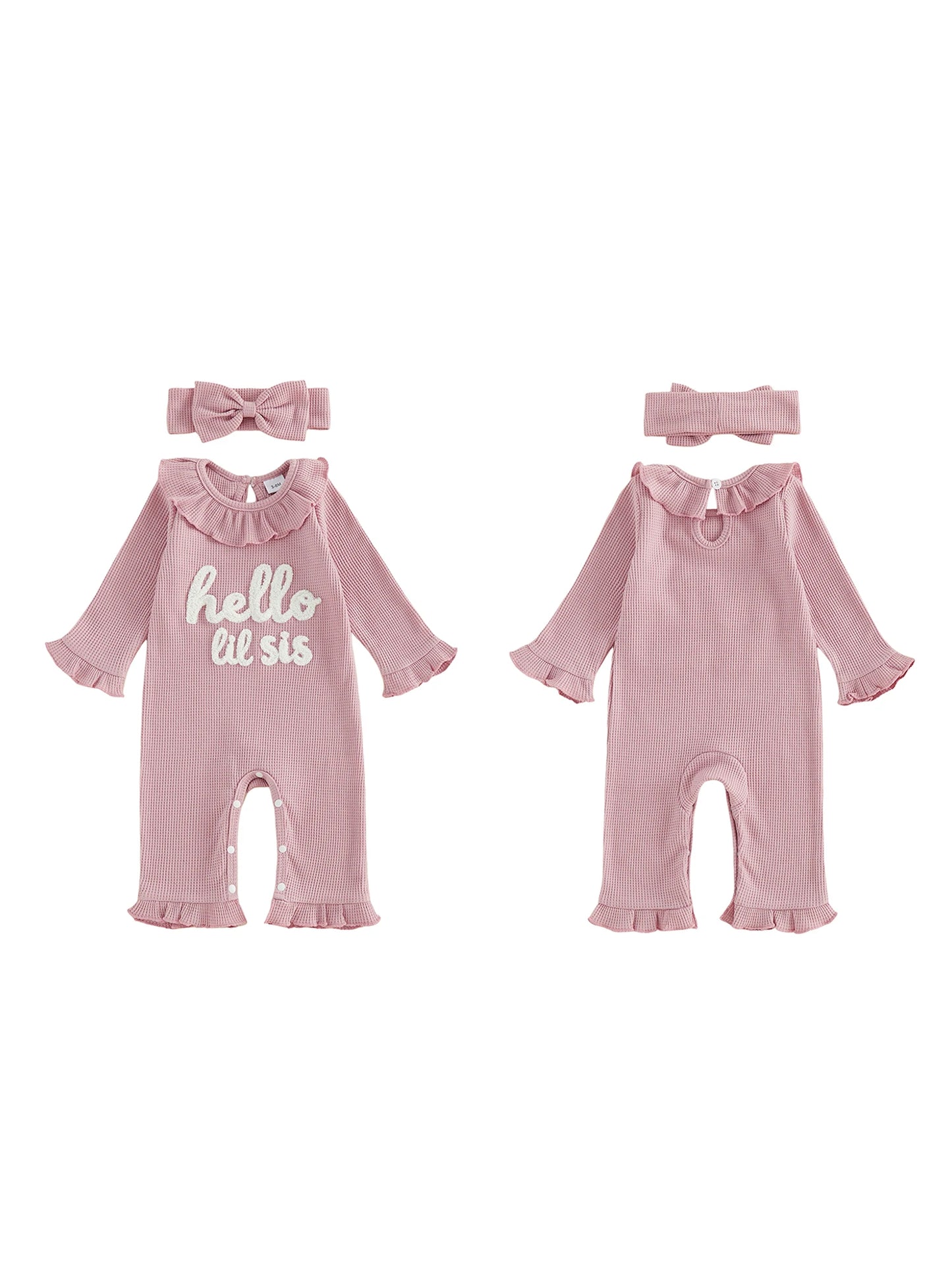 Cute Toddler Girls 2 Piece Set with Floral Print Ruffle Sleeve Top and Denim Shorts Matching Bow Headband Included