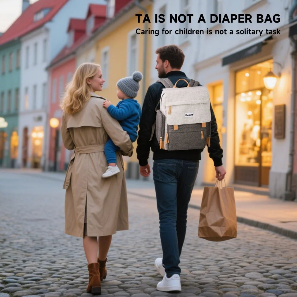 Insulated Diaper Bag Backpack with Stroller Straps, Multipacks Mommy Bag, Large Lightweight Baby Organizer Backpack for Mom Dad