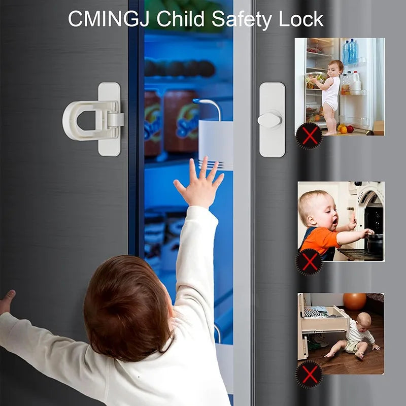 Fridge Child Lock Freezer Locks for Refrigerator Doors Oven Child Safety Lock Oven Baby Proofing Refrigerator Door Safety Locks