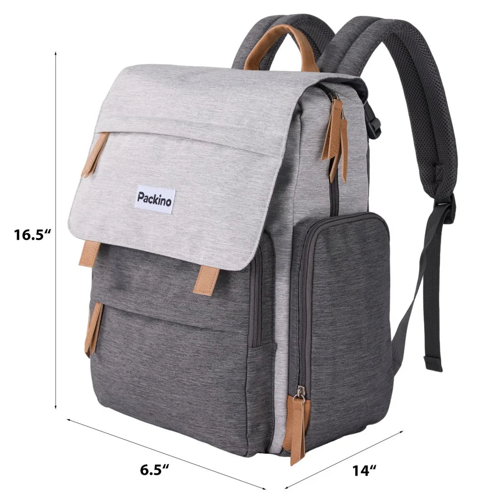Insulated Diaper Bag Backpack with Stroller Straps, Multipacks Mommy Bag, Large Lightweight Baby Organizer Backpack for Mom Dad