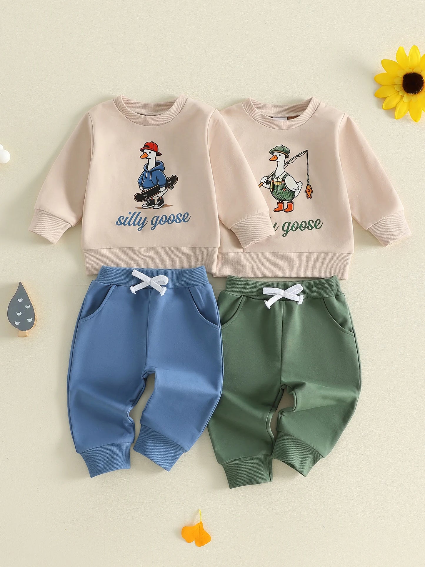 Baby Girl Winter Outfits Long Sleeve Bear Print Hoodie Leggings Set Infant Clothing Warm Suit