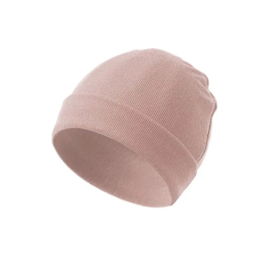 Unisex 0-3 Months Newborn Boy Girl Hats 100% Cotton Soft Bonnet Caps Solid Color Kids Beanie Felt Cap Baby Accessories