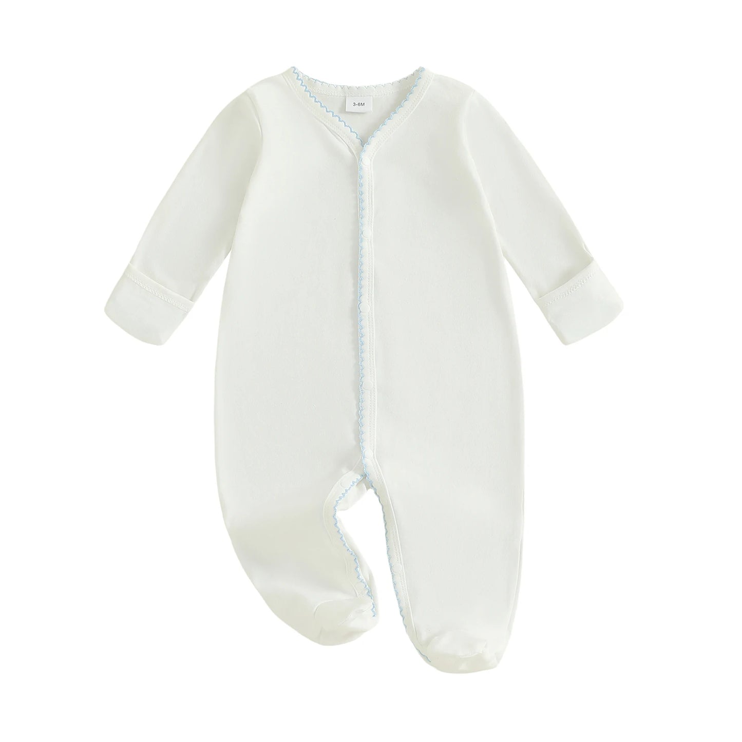 Infant Cozy  with Ribbed Cuffs and Snap Closure Soft Cotton Blend Toddler Sleepsuit Adorable Pajama Set