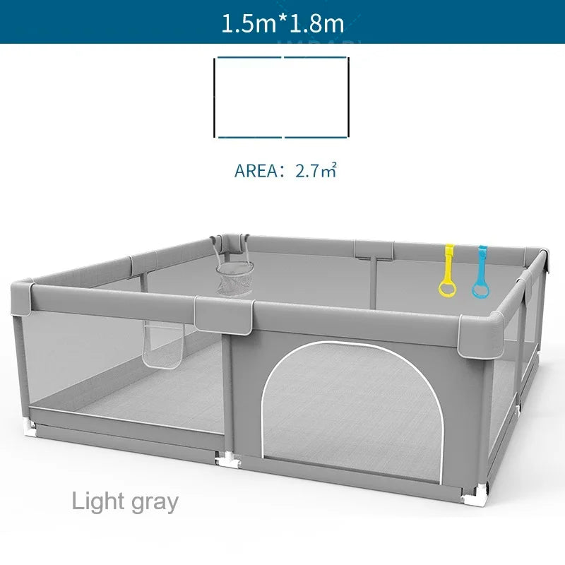 IMBABY Baby Playpen Gray Baby Activity Fence Large Baby Playground Safety Activities for Babies Games Park Playpen for Children