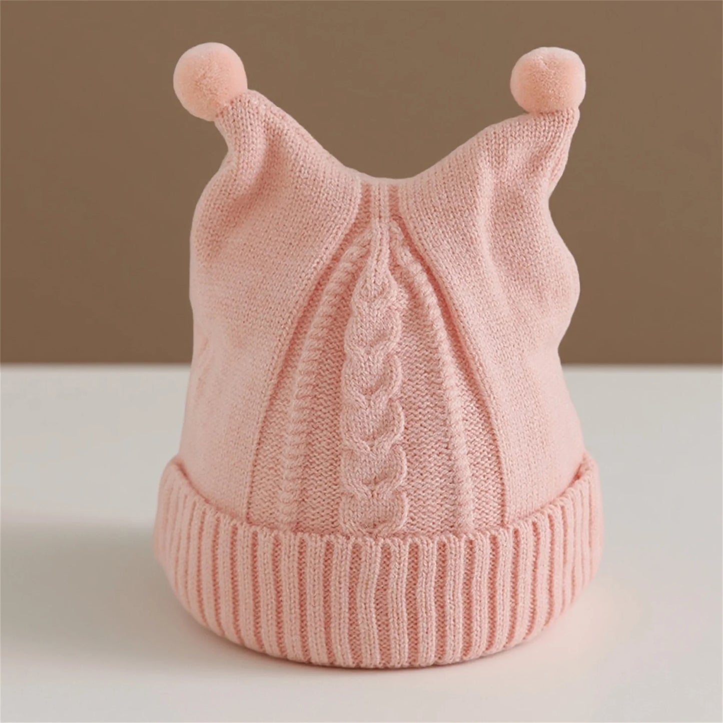 Children s Winter Knit Beanie with Adorable Animal Ears Cozy and Thick Warm Hat for Cold Weather Stylish Ear Protection Hat